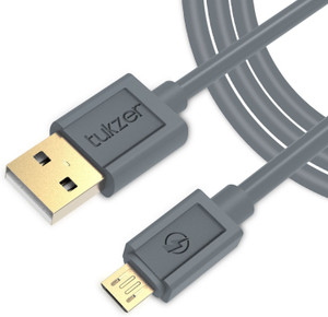 Tukzer Gold Plated (6.5 Feet/ 2 Meter) - High Speed, Quick Charge 2.4 Amp & Data Sync USB Cable