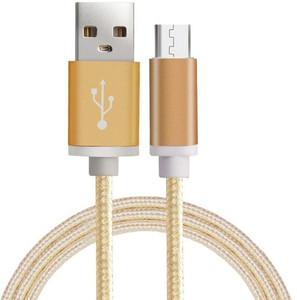 Lexel High Quality Metal Head Nylon Braided Fast Charging 1 Meter Long For All Smart Phone Like Samsung HTC Micromax etc. USB Cable