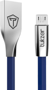 Tukzer 3.2ft Aluminium Plug Slim Micro 2.4A Tangle Free Fast Charging & Data Sync USB Cable
