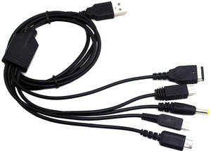 De Techinn 5 In 1 Multi Pin Charger Universal Travel Mobile Smart Phones USB Cable