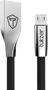 Tukzer 3.2ft Aluminium Plug Slim Micro 2.4A Tangle Free Fast Charging & Data Sync USB Cable