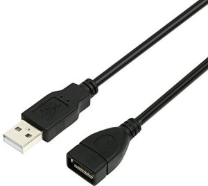 ADMI USB 2.0 Male A To Female A Extension Cable With 3G Dongle Support (150cm-1.5m-4.5foot) (Black) USB Cable