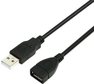 ADMI USB 2.0 Male A To Female A Extension Cable with 3G Dongle Support (20cm) (Black) USB Cable