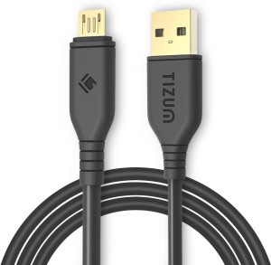 TIZUM XL- 6.5 Feet Gold Plated - High Speed, Quick Charge 2.4 Amp & Data Sync USB Cable
