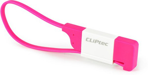 Cliptec OCC100PK, Slim Flat USB2.0 to MICRO-B Cable with Lock Mechanisim (18CM, USB2.0)-Pink USB Cable