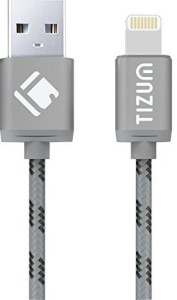 TIZUM 8 Pin Lightning (4.0 ft / 1.2 mtr) Premium Kevlar-Nylon Fiber, Fast Charging & Data Sync Lightning Cable