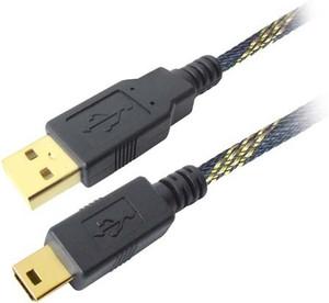 MX USB A Male to Mini USB Male Cord G.P. with Nylon Mesh - 1.5 Mtr : 3057 USB Cable