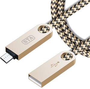 STA Zinc connector Nylon Braided Charge & Micro USB Cable
