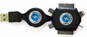 Smart Pro 6-in-1 USB Retractable Multifunctional Cable USB Cable