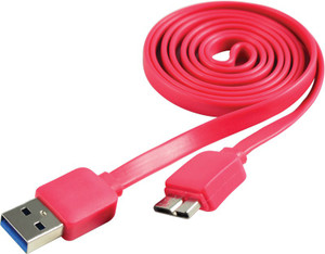 Cliptec OCC123RD Slim Flat USB 3.0 for Samsung Galaxy Note (Power & Data) USB Cable