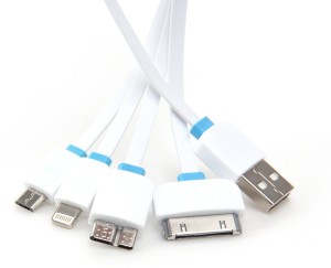 ROQ 5 IN 1 Flat Multi Charging USB Cable