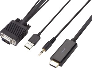 Nextech High 3 m VGA Cable(Compatible with Mobile, Laptop, Tablet, Mp3, Gaming Device, Black)