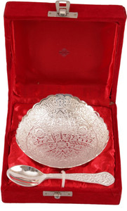 Indian Art Villa Silver Plated Bowl Set