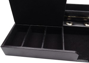 Kebica 6 Compartments Faux Leather Desk Organizer Black Best Price