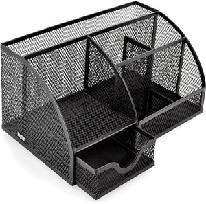 Callas 6 Compartments Metal Desk Organizer Black Best Price In