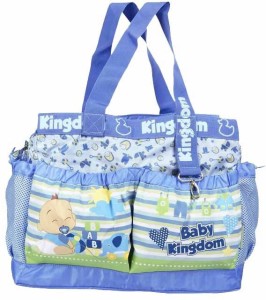 Wishkey Premiun Blue Large Printed Nursery Bag