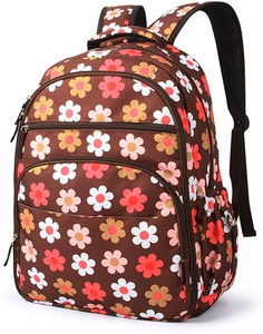 T-Bags Mommy and Baby Flower Backpack Diaper Bag