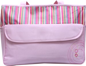 Kiwi Pink Multi Colour Stripes Diaper Bag