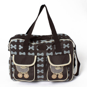 Stuff Jam Diaper Gray Bows Nursery Bag