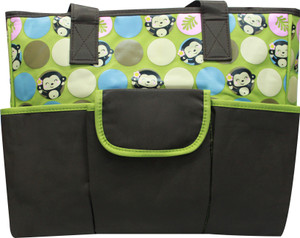 Kiwi Monkey Print Diaper Bag