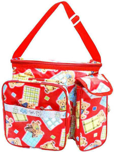 Wishkey Premium Teddy Bear Printed Red Nursery Bag
