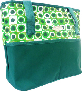 1st Step Dot Gr/Bl Messenger Diaper Bag