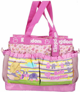 Wishkey Premiun Pink Large Printed Nursery Bag