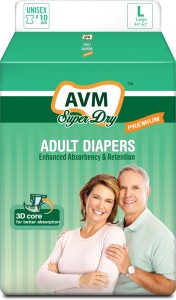 Avm Super Dry Premium Adult Diapers - M