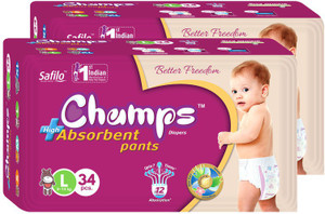 Champs High Absorbent Pant Style Diaper(Pack of 2) - L