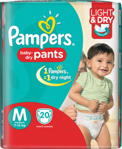 Pampers pants medium sales 20 pieces price