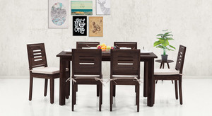 Urban Ladder Capra (With Removable Cushions) Solid Wood Dining Chair