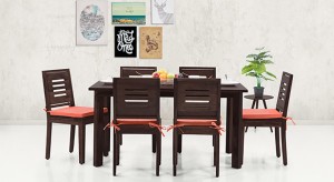 Urban Ladder Capra (With Removable Cushions) Solid Wood Dining Chair