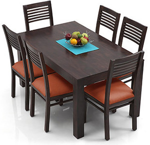 Urban Ladder Arabia - Zella Solid Wood 6 Seater Dining Set
