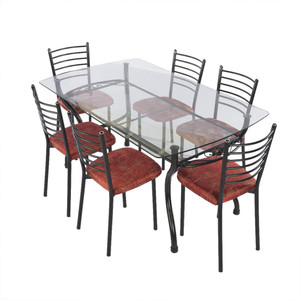 Glass dining table with 6 chairs price cheap