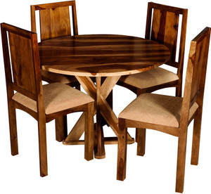 Handiana Solid Wood 4 Seater Dining Set