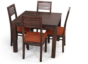 Urban Ladder Arabia Square - Zella Solid Wood 4 Seater Dining Set