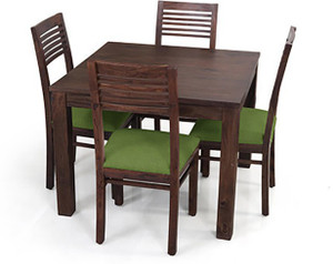 Urban Ladder Arabia Square - Zella Solid Wood 4 Seater Dining Set
