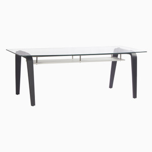 Godrej Interio CRESCENT PLUS DIN TBL D.CHOC Glass 8 Seater Dining Table
