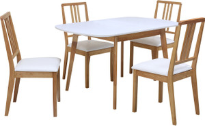 @home by Nilkamal Mainland Solid Wood 4 Seater Dining Set