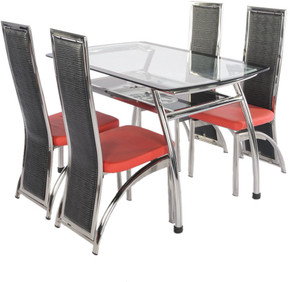 Irony Furniture Glass 4 Seater Dining Set Price in India Buy