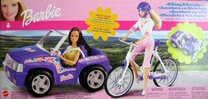 barbie bicycle set