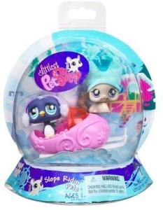 Hasbro Littlest Pet Shop Exclusive Chilliest Pet Pair Slope Ridin