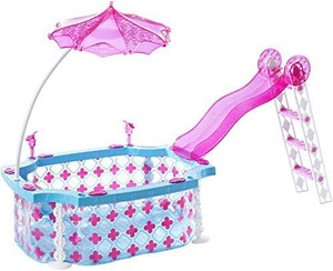 Barbie glam pool with water clearance slide