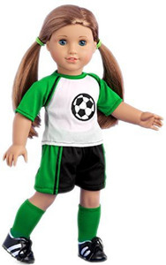 18 inch top doll soccer outfit