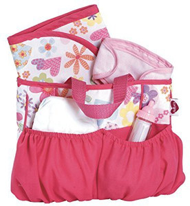Adora Baby Dolls Diaper Bag with Accessories Changing Set 5 Piece