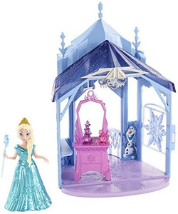 MATTEL Disney Frozen MagiClip Flip N Switch Castle and Elsa Doll