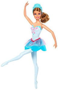 BARBIE Pink Shoes Ballerina Doll Blue Dress Pink Shoes