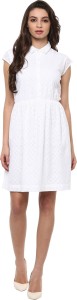 honey by pantaloons women's fit and flare white dress 110024469OFF WHITE