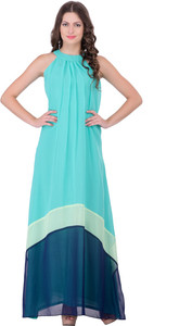 ATHENA Women Maxi Blue Dress Buy Turquoise Blue Navy Blue ATHENA Women Maxi Blue Dress Online at Best Prices in India Flipkart