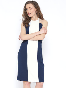 dark blue and white outfit